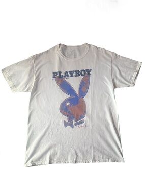 Playboy x Andy Warhol Bunny Graphic Tee White Men’s XL Y2K Pop Art Shirt